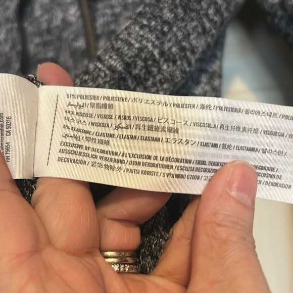 Abercrombie & Fitch Sweat Jacket Size Large Gray - Picture 5 of 7